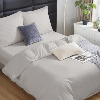 Pościel satyna bawełniana 160x200 SIN jednobarwna taupe