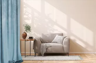 Zasłona gotowa na przelotkach VELVET SOFT 140x250 welurowa niebieska