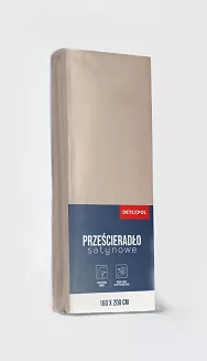 Prześcieradło Microsatyna Taupe 220X200 Zg