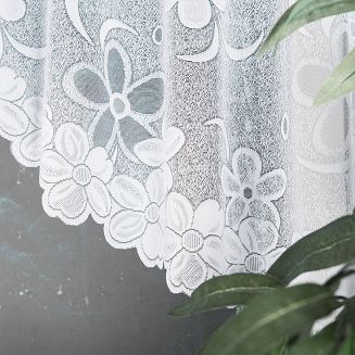 Firanka żakardowa gotowa na żabki RENATA 350x110 biała