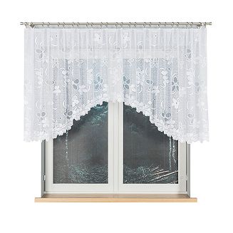 Firanka żakardowa gotowa na żabki RENATA 350x110 biała
