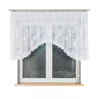 Firanka żakardowa gotowa na żabki RENATA 350x110 biała