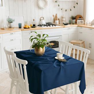 Obrus dekoracyjny VIVA 140x300 plamoodporny granatowy