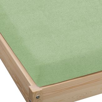 Prześcieradło frotte z gumką 90x200 szałwiowe GRUBE