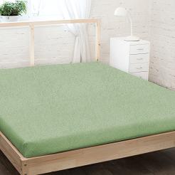 Prześcieradło frotte z gumką 90x200 szałwiowe GRUBE