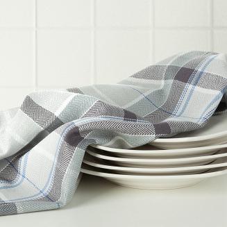 Ścierka kuchenna OLIVIA 50x70 Eurofirany popielat niebieska kratka