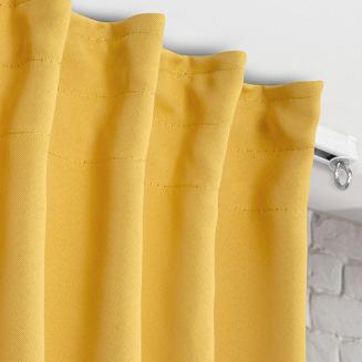 Zasłona gotowa na taśmie MILAN 140x300 Eurofirany musztardowy