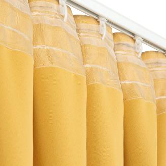 Zasłona gotowa na taśmie MILAN 140x300 Eurofirany musztardowy