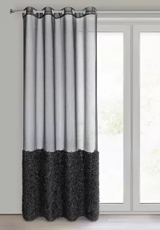 Firana gotowa na przelotkach MARION 140x250 Eurofirany czarny