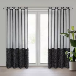Firana gotowa na przelotkach MARION 140x250 Eurofirany czarny