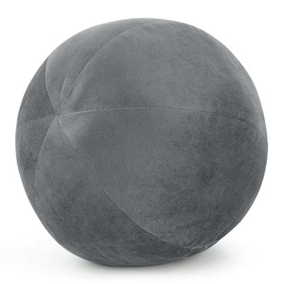 Poszewka dekoracyjna  GAJA4 śr. 24 Eurofirany grafitowa kula z wypełnieniem