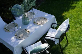 Obus plamoodporny GAIA 140x240 ogrodowy wodoodporny biały