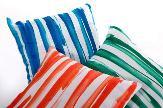 Poszewka dekoracyjna STRIPS 45x45 Eurofirany czerwony/biały