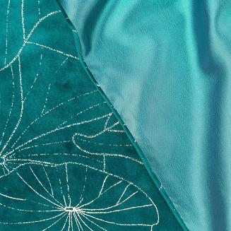 Obrus dekoracyjny BLINK 35x180 Eurofirany ciemnoturkusowy