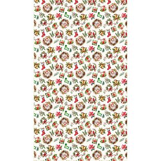 ŚWIĄTECZNY MIX Obrus NINA WODOODPORNA, 140x240cm, kolor 003 czerwony  PBN277/KSP/C03/140240/1