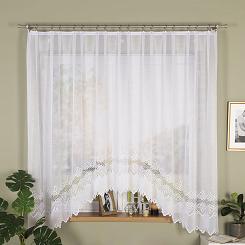 Firanka żakardowa gotowa na żabki MODESTA 300x180 biała