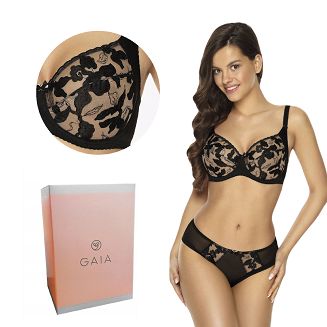 Biustonosz GAIA Soft Gabriella 1066 miękki beżowo czarny