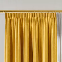 Zasłona gotowa na taśmie VELVI 140x230 żółta