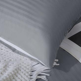 Komplet pościeli adamaszek satyna bawełniana 220x200 grafitowa