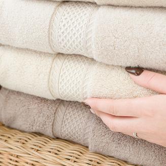 Ręcznik bawełniany RODOS 70x140 ciemnokremowy