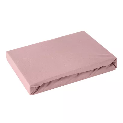 Prześcieradło jersey z gumką  160x200 Design91 pudrowy róż