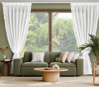 Firana gotowa na taśmie LORETA 80x270 Eurofirany biały