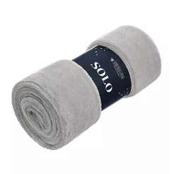 Koc narzuta z mifrofibry Solo 150x200 szary
