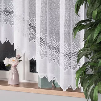 Firanka żakardowa gotowa na żabki MODESTA 300x160 biała