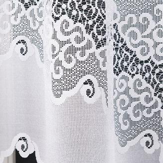 Firanka żakardowa gotowa na żabki MODESTA 300x160 biała