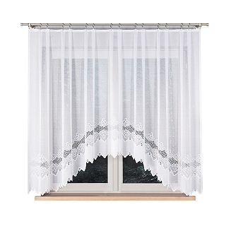 Firanka żakardowa gotowa na żabki MODESTA 300x160 biała