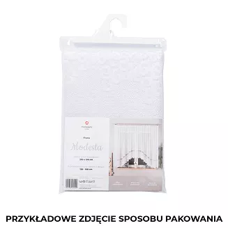 Firanka żakardowa gotowa na żabki MODESTA 300x160 biała