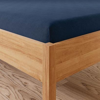 Prześcieradło jersey z gumką 220x200 DREAMY PREMIUM granatowe