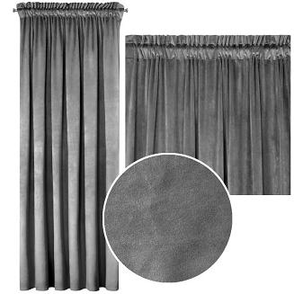 Zasłona gotowa na taśmie ROSA 140x270 Eurofirany stalowa