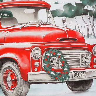 Komplet pościeli świąteczny POS 220x200 Eurofirany czerwony