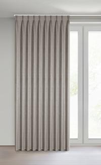 Zasłona gotowa NELISA 210x270 Eurofirany ciemnobeżowy