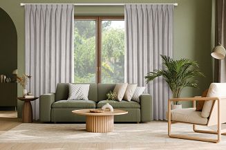 Zasłona gotowa NELISA 210x270 Eurofirany ciemnobeżowy