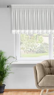 Firana gotowa na taśmie LUISA 200x70 Eurofirany biały