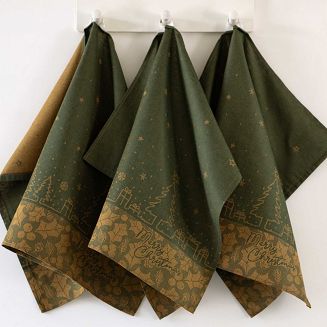 Komplet ścierek kuchennych świąteczny ZWOLTEX Merry Christmas zielony