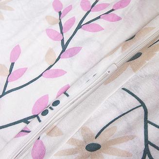 Pościel jersey 200x220 JERSEYLOVE biała kwietne gałązki