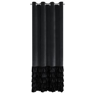 Zasłona gotowa na przelotkach DANI 140x250 Eurofirany czarny