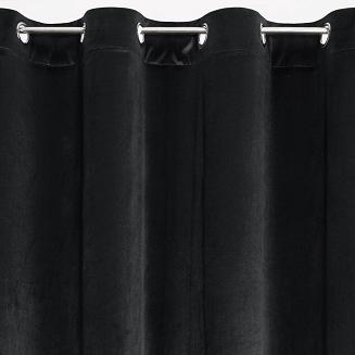 Zasłona gotowa na przelotkach DANI 140x250 Eurofirany czarny