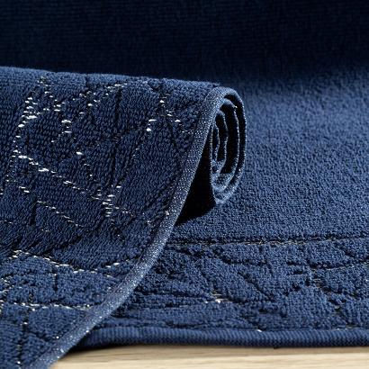 Dywanik łazienkowy NIKA 50x70 Eurofirany granatowy w geometryczny wzór