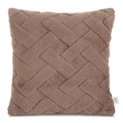 Poszewka dekoracyjna CARO 45x45 Design91 ciemnobeżowy