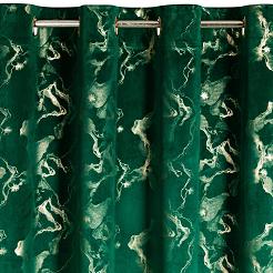 Zasłona gotowa na przelotkach RAJA 140x250 Eurofirany ciemnozielony