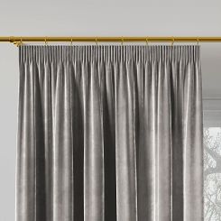 Zasłona gotowa na taśmie VELVI 140x260 jasnoszara