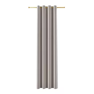 Zasłona gotowa na przelotkach BLACKOUT VELVET 140x250 szarobeżowa