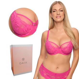 Biustonosz z koronką Soft Nike 1135 miękki fuksja