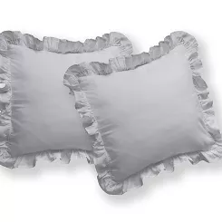 KPL POSZEWEK BAWEŁNA PURE SREBRNE 40X40  (a'2SZT) Z FALBANĄ