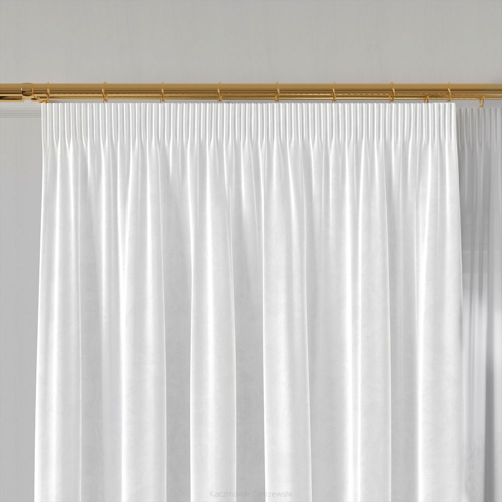 Zasłona gotowa na taśmie VELVI 140x160 biała