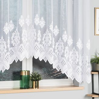 Firanka żakardowa gotowa na żabki LUDMIŁA 300x160 biała